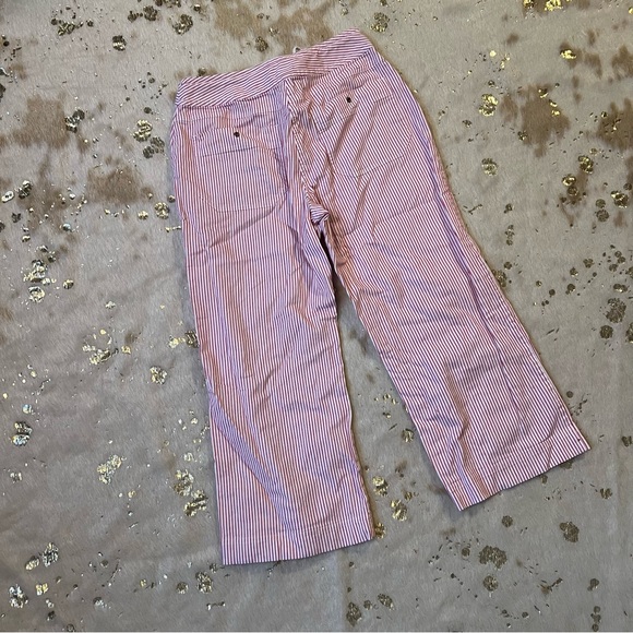 Chicos .5/ sz 6 Red White Stripped Capri Pant - Picture 5 of 6